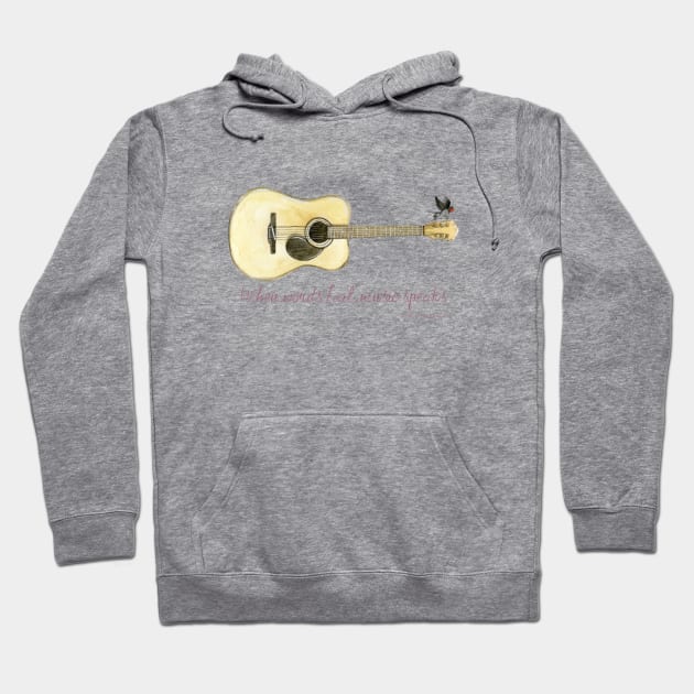 When words fail, music speaks Hoodie by Warp9